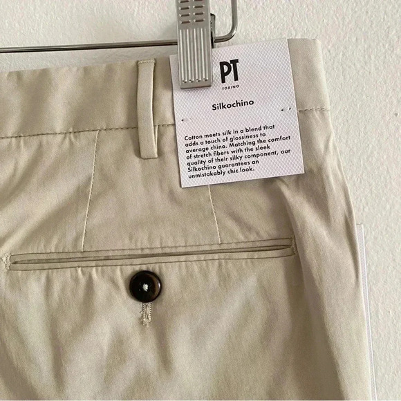 PT Torino Slim-Fit Silk-Blend SilkOchino Trousers Sz 52/36 Made in Italy - Picture 9 of 12